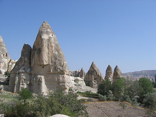 Image showing  A mountain area with caves