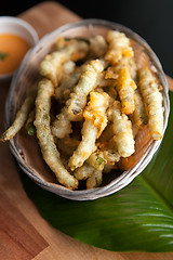 Image showing Fried Tempura Asparagus