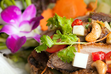 Image showing Thai Salad with Crispy Duck