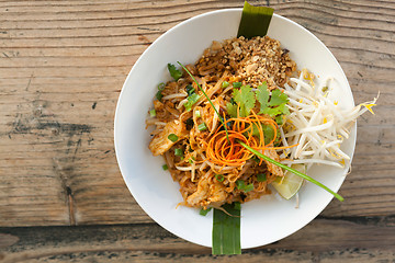 Image showing Chicken Pad Thai Top Down