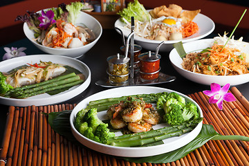 Image showing Variety of Thai Dishes