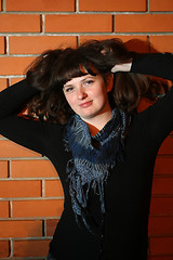 Image showing Young brunette posing