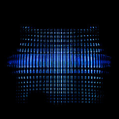Image showing close up of blue glowing beacon