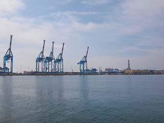 Image showing Harbour Genoa Italy