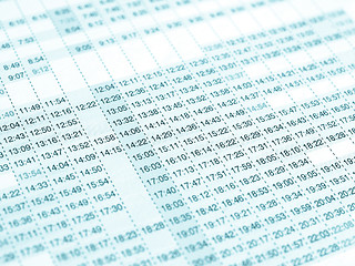 Image showing Timetable