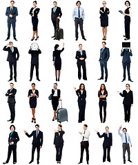 Image showing Group of business people, collage concept.