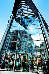 Image showing Exterior shot of a glass building