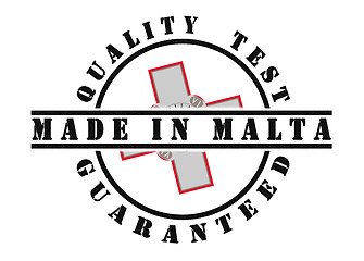 Image showing Quality test guaranteed stamp 