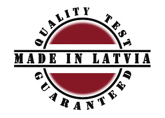 Image showing Quality test guaranteed stamp 