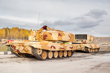 Image showing Heavy fire-throwing TOS-1A vehicles. Russia