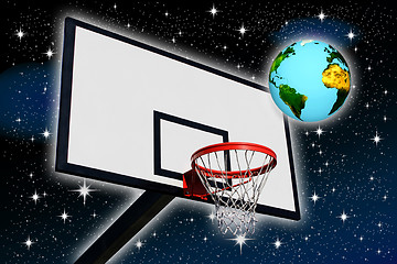 Image showing a panel of basketball