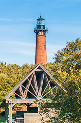 Image showing Currituck Beach Lighthouse on the Outer Banks of North Carolina