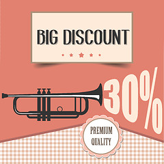 Image showing retro discount poster