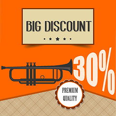 Image showing retro discount poster