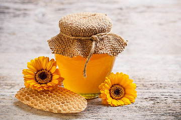 Image showing Jar of honey