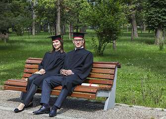 Image showing Couple in the Graduation Day