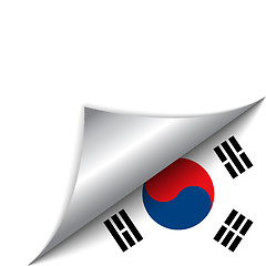 Image showing South Korea Country Flag Turning Page