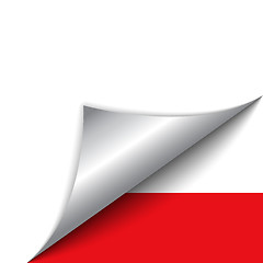 Image showing Poland Country Flag Turning Page