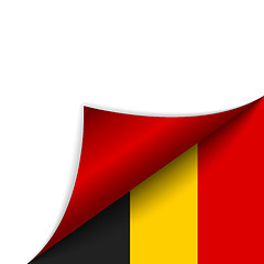 Image showing Belgium Country Flag Turning Page