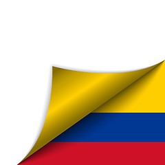 Image showing Colombia Country Flag Turning Page