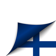 Image showing Finland Country Flag Turning Page