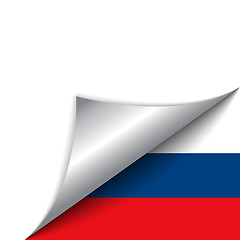 Image showing Russia Country Flag Turning Page