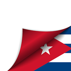 Image showing Cuba Country Flag Turning Page