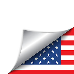 Image showing USA Country Flag Turning Page