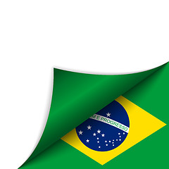 Image showing Brazil Country Flag Turning Page