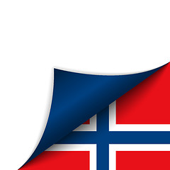 Image showing Norway Country Flag Turning Page