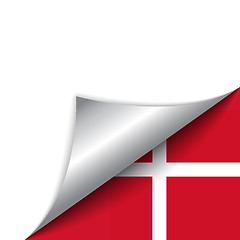 Image showing Denmark Country Flag Turning Page