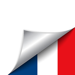 Image showing France Country Flag Turning Page