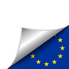 Image showing Europe Country Flag Turning Page