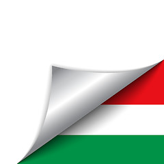 Image showing Hungary Country Flag Turning Page