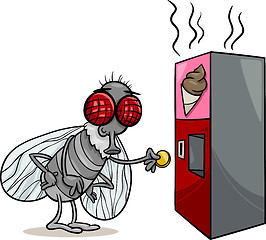 Image showing fly and vending machine cartoon