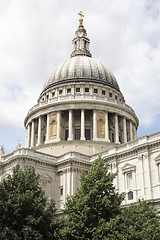 Image showing the dome of st paul's cathedral from cannon street london englan