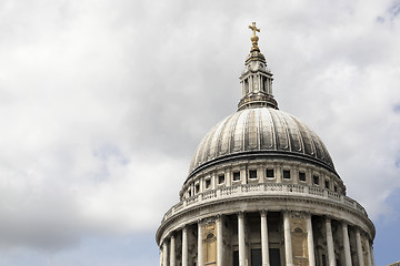 Image showing the dome of st paul's cathedral from cannon street london englan