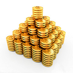 Image showing Gold dollar coins