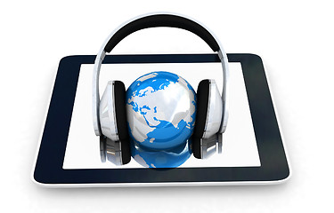 Image showing phone and headphones.Global