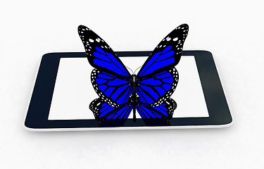 Image showing butterflies on a phone