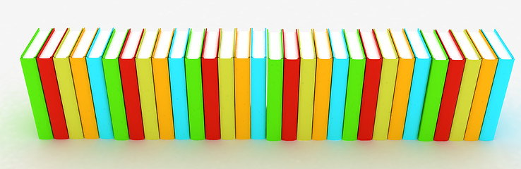 Image showing colorful real books