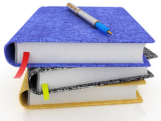 Image showing pen on notepads stack