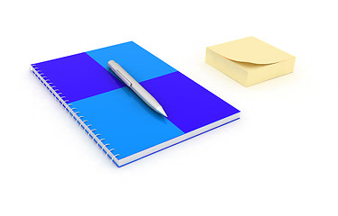 Image showing notepad with pen