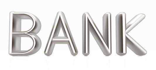 Image showing 3d metal text 