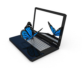 Image showing butterfly on a notebook