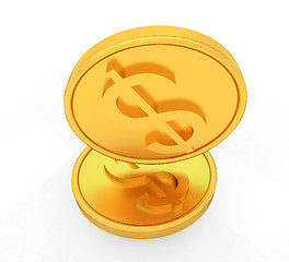 Image showing Gold dollar coins