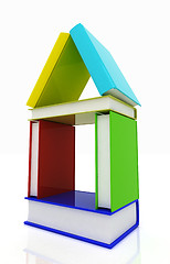 Image showing house from colorful real books