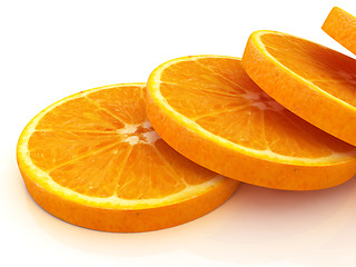 Image showing half oranges