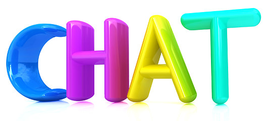 Image showing colorful 3d text 