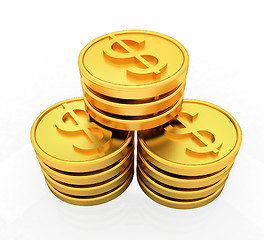 Image showing Gold dollar coins